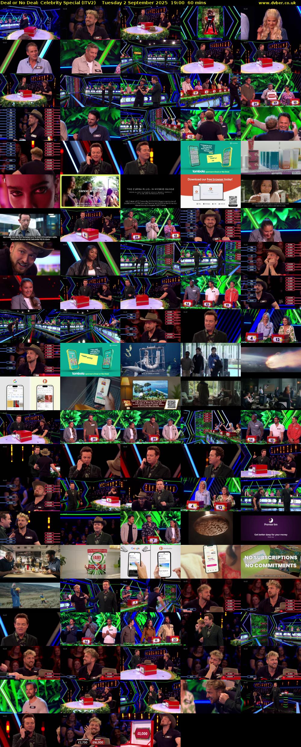 Deal or No Deal: Celebrity Special (ITV2) Tuesday 2 September 2025 19:00 - 20:00