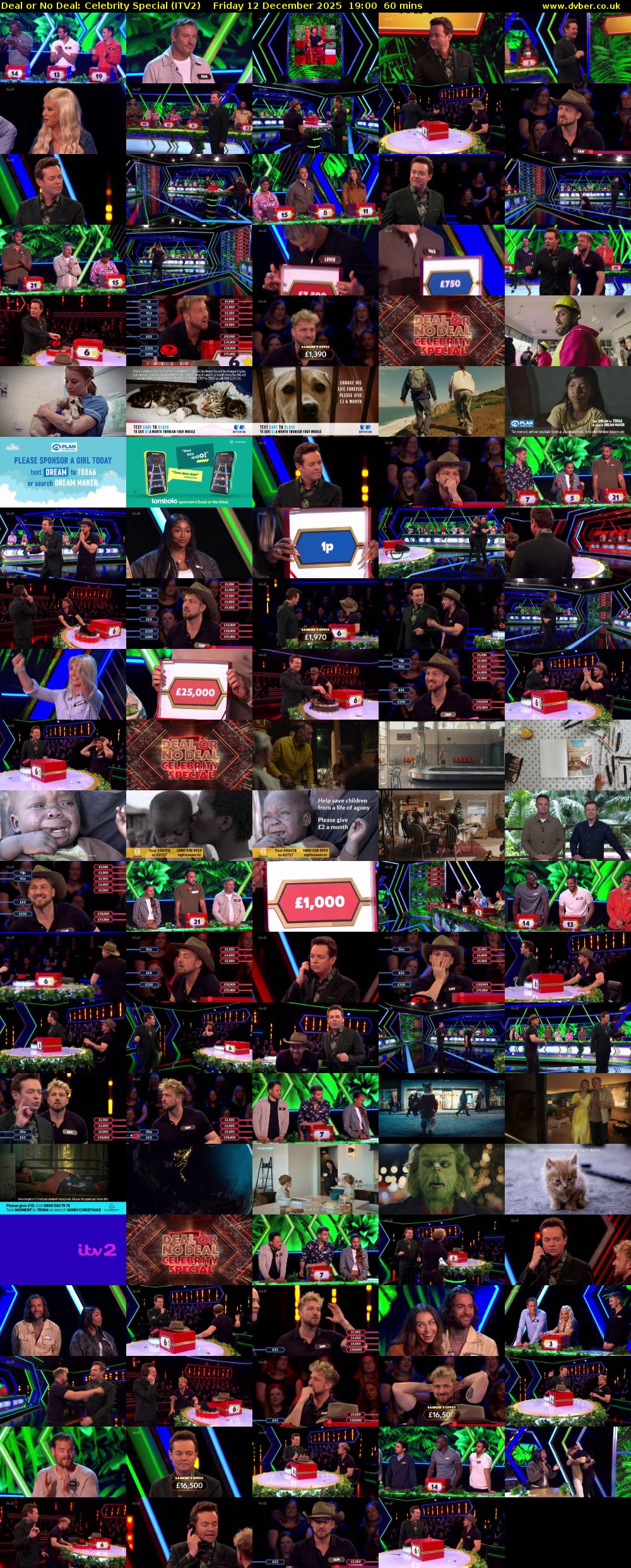 Deal or No Deal: Celebrity Special (ITV2) Friday 12 December 2025 19:00 - 20:00