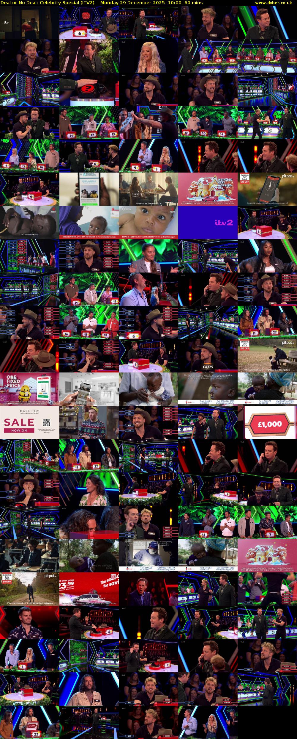 Deal or No Deal: Celebrity Special (ITV2) Monday 29 December 2025 10:00 - 11:00