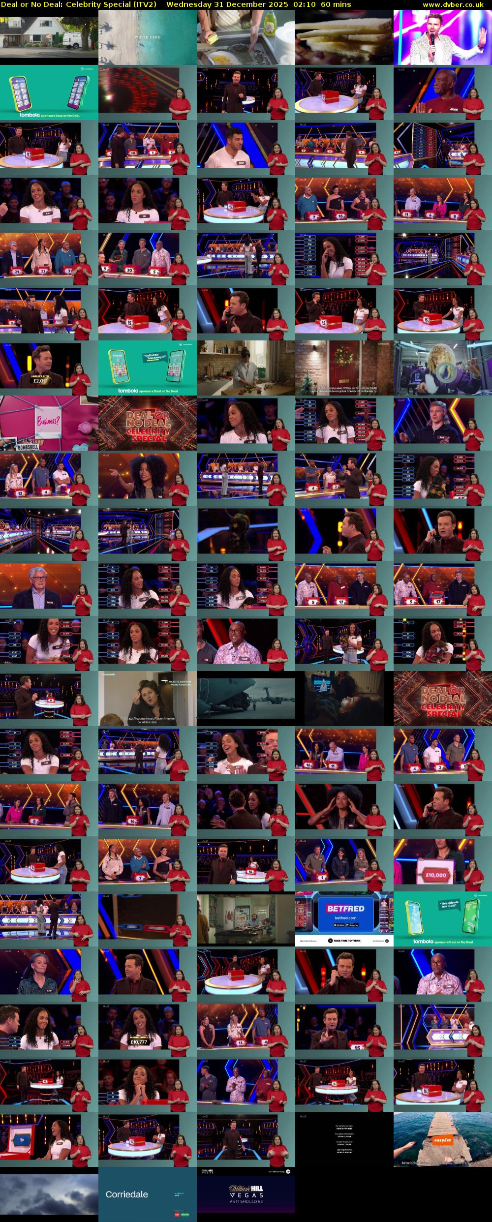 Deal or No Deal: Celebrity Special (ITV2) Wednesday 31 December 2025 02:10 - 03:10