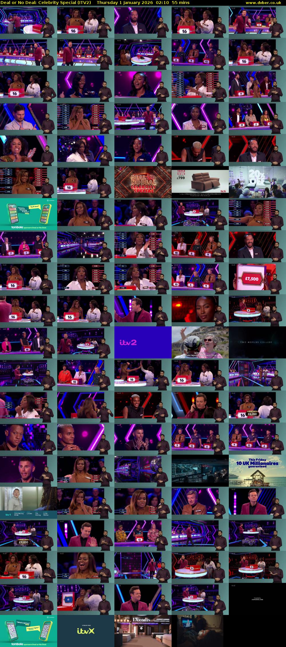 Deal or No Deal: Celebrity Special (ITV2) Thursday 1 January 2026 02:10 - 03:05