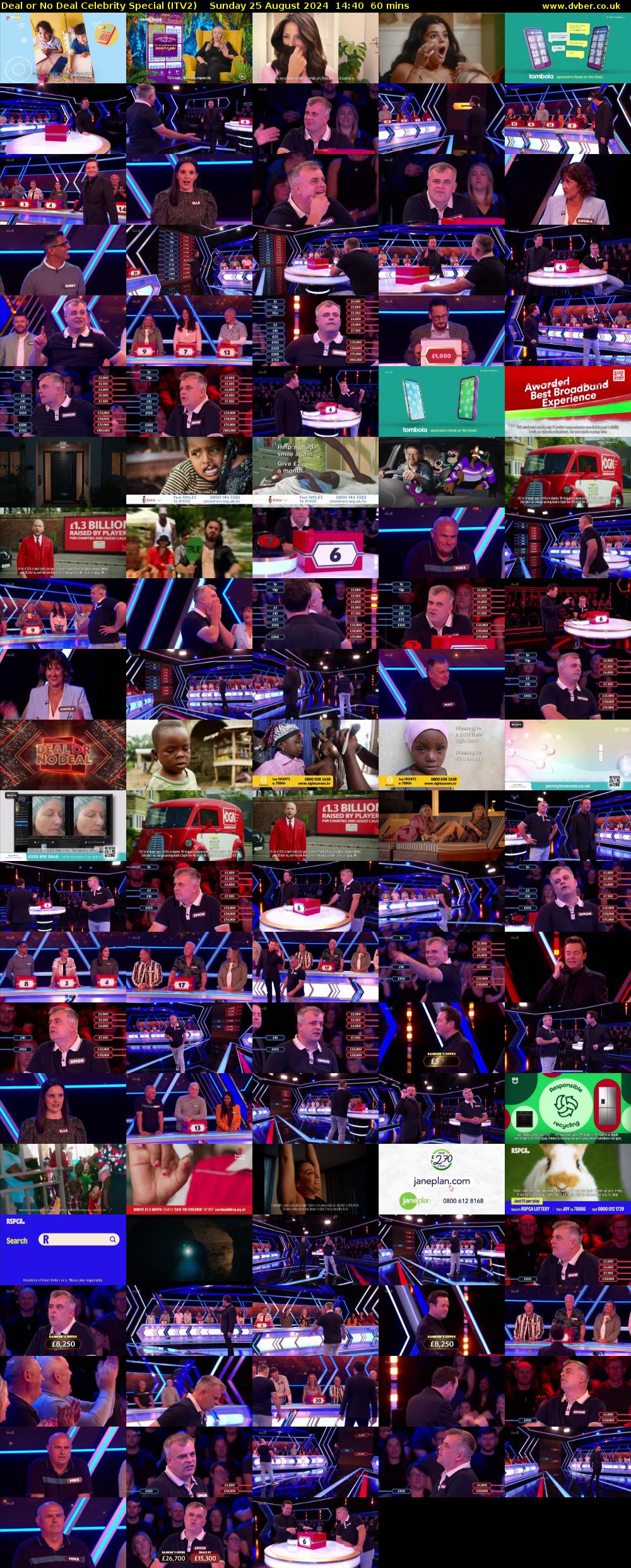 Deal or No Deal Celebrity Special (ITV2) Sunday 25 August 2024 14:40 - 15:40