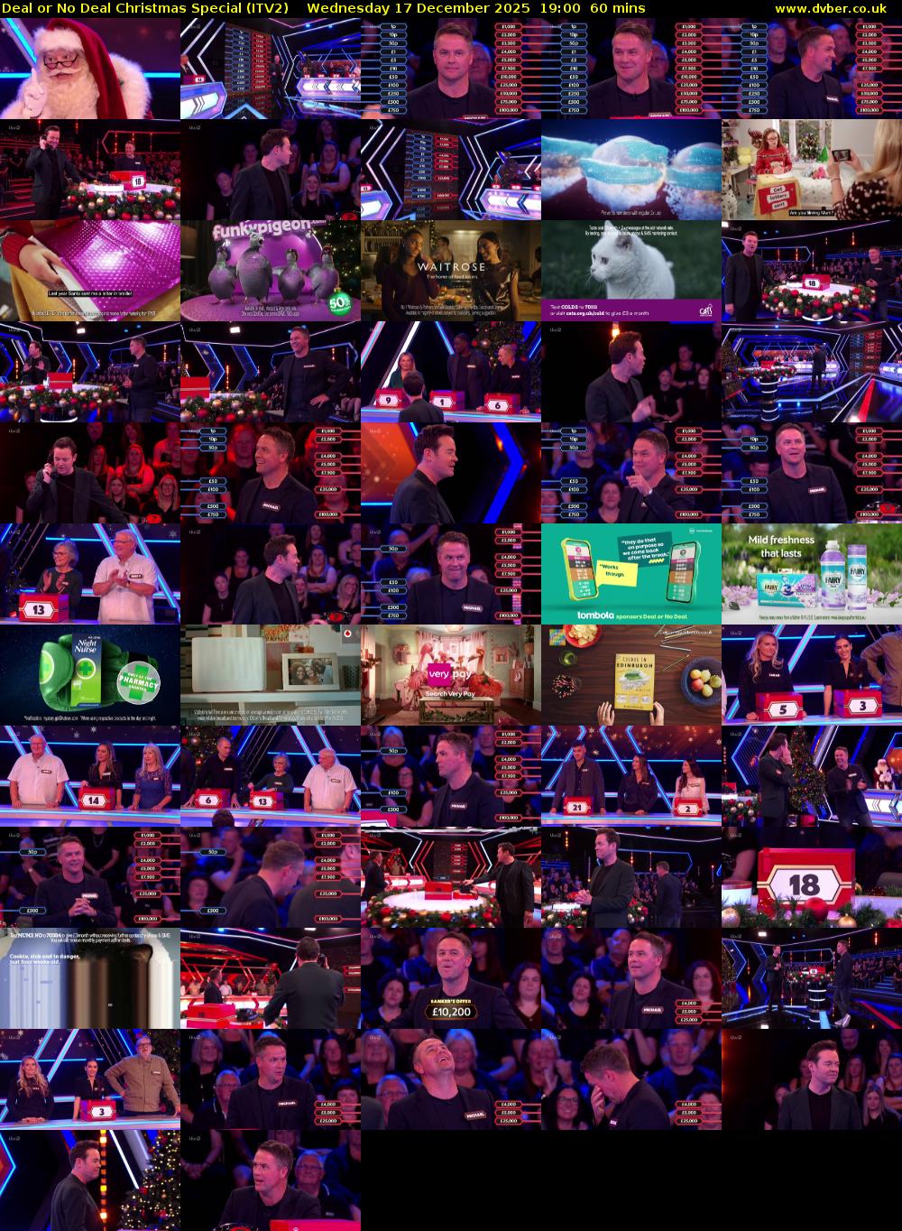 Deal or No Deal Christmas Special (ITV2) Wednesday 17 December 2025 19:00 - 20:00