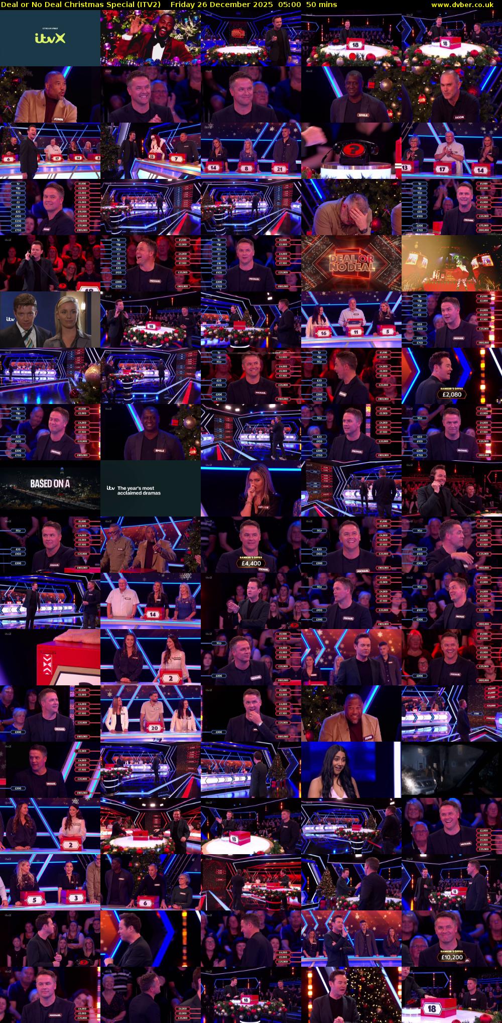 Deal or No Deal Christmas Special (ITV2) Friday 26 December 2025 05:00 - 05:50