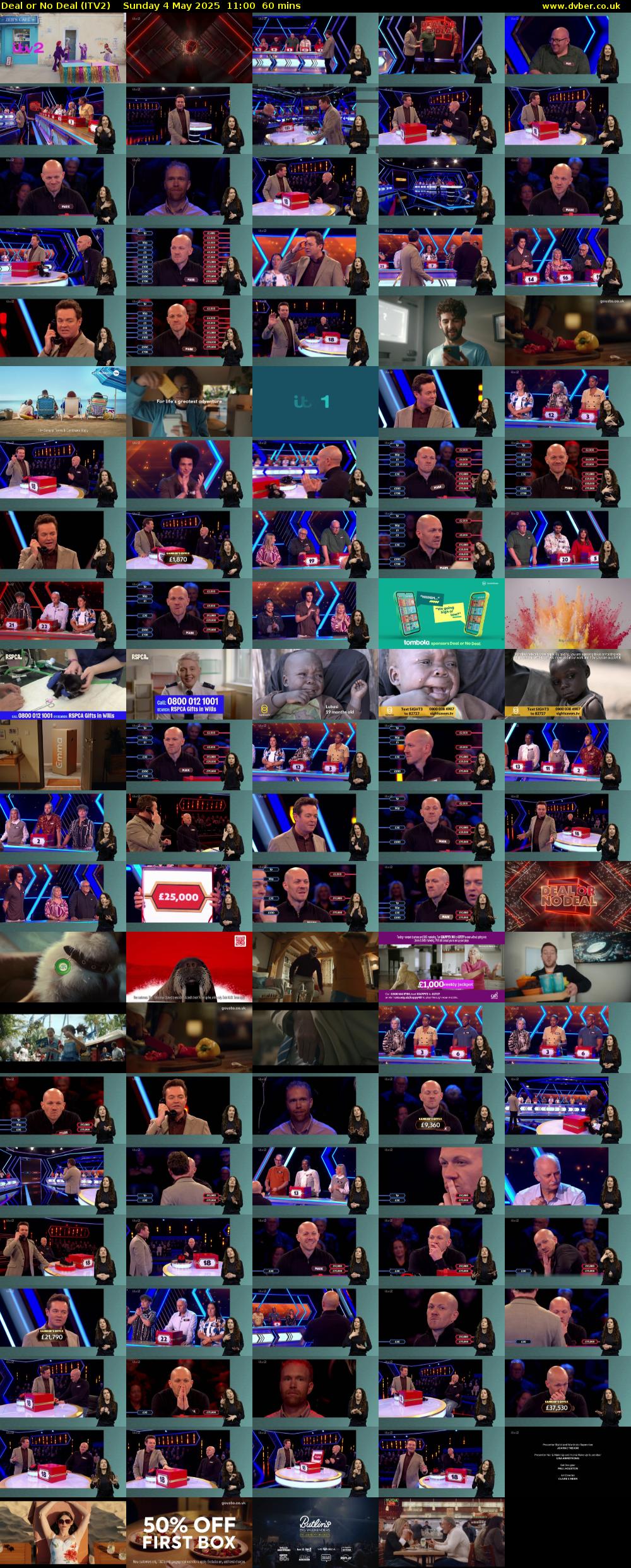 Deal or No Deal (ITV2) Sunday 4 May 2025 11:00 - 12:00