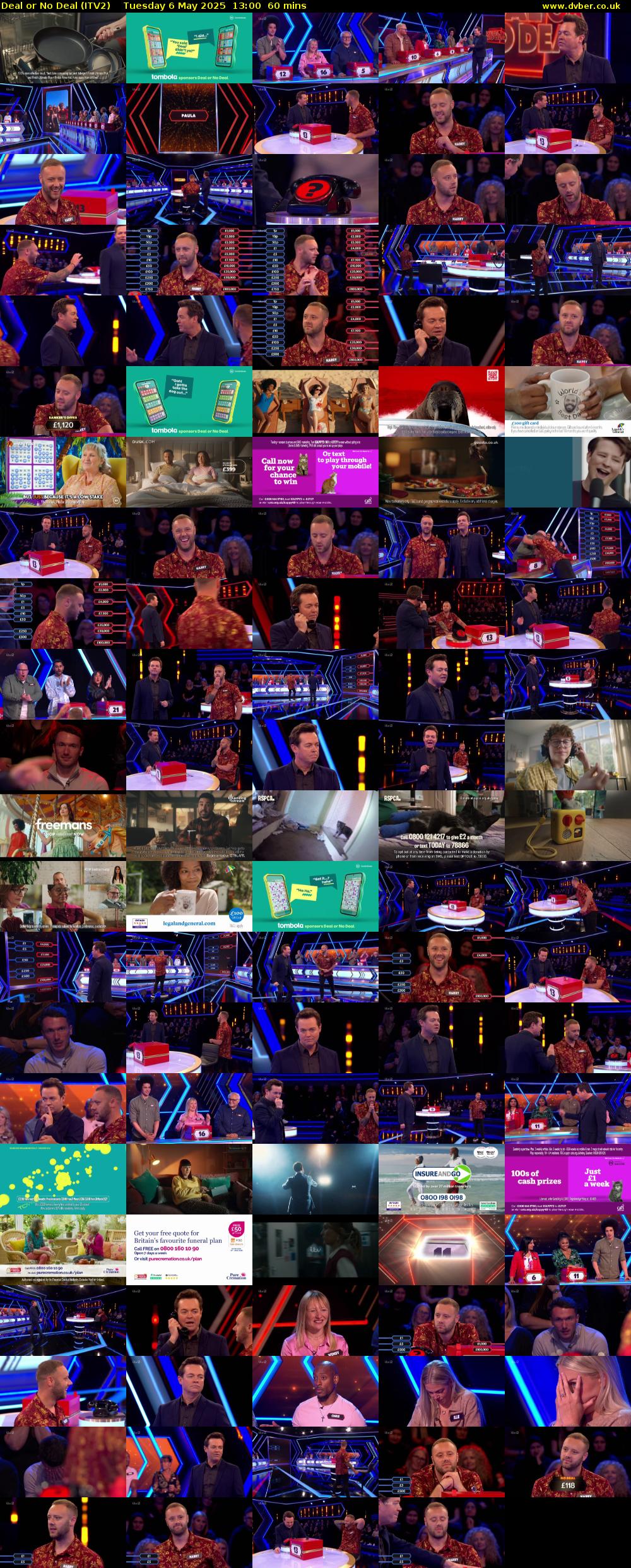 Deal or No Deal (ITV2) Tuesday 6 May 2025 13:00 - 14:00