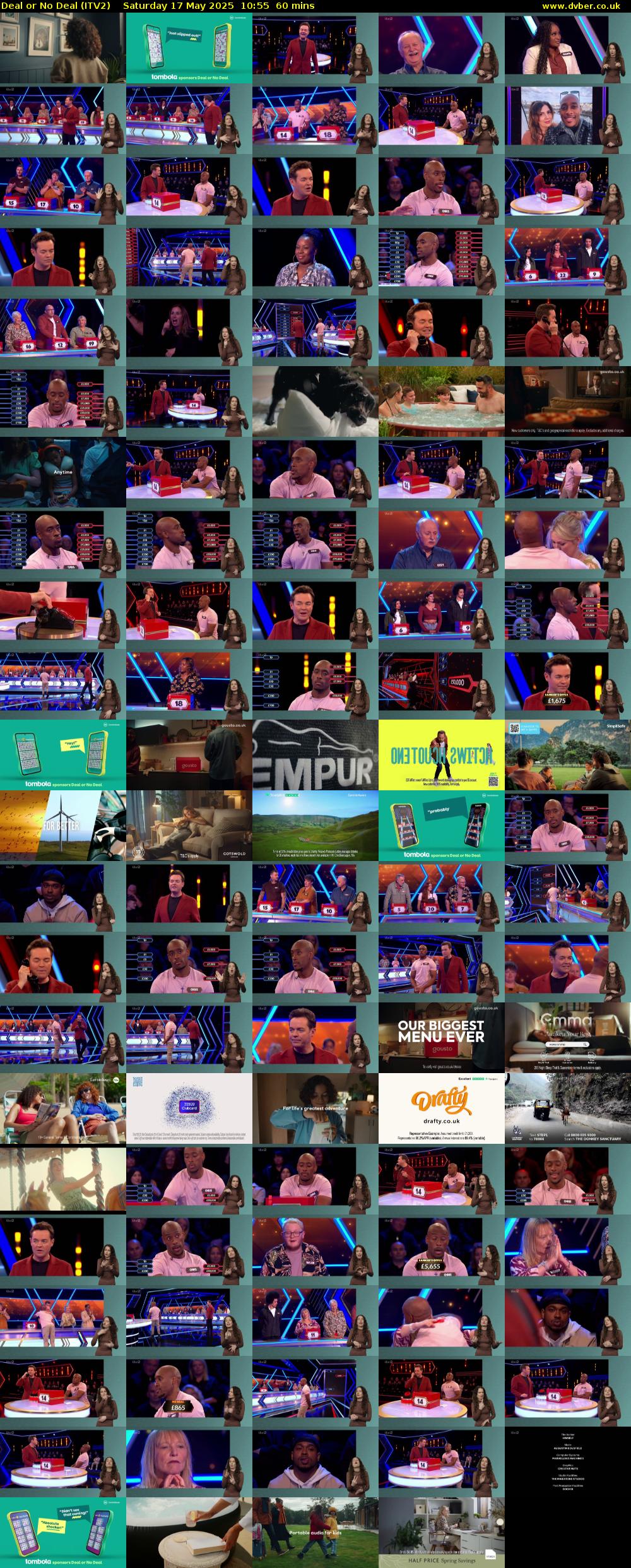 Deal or No Deal (ITV2) Saturday 17 May 2025 10:55 - 11:55