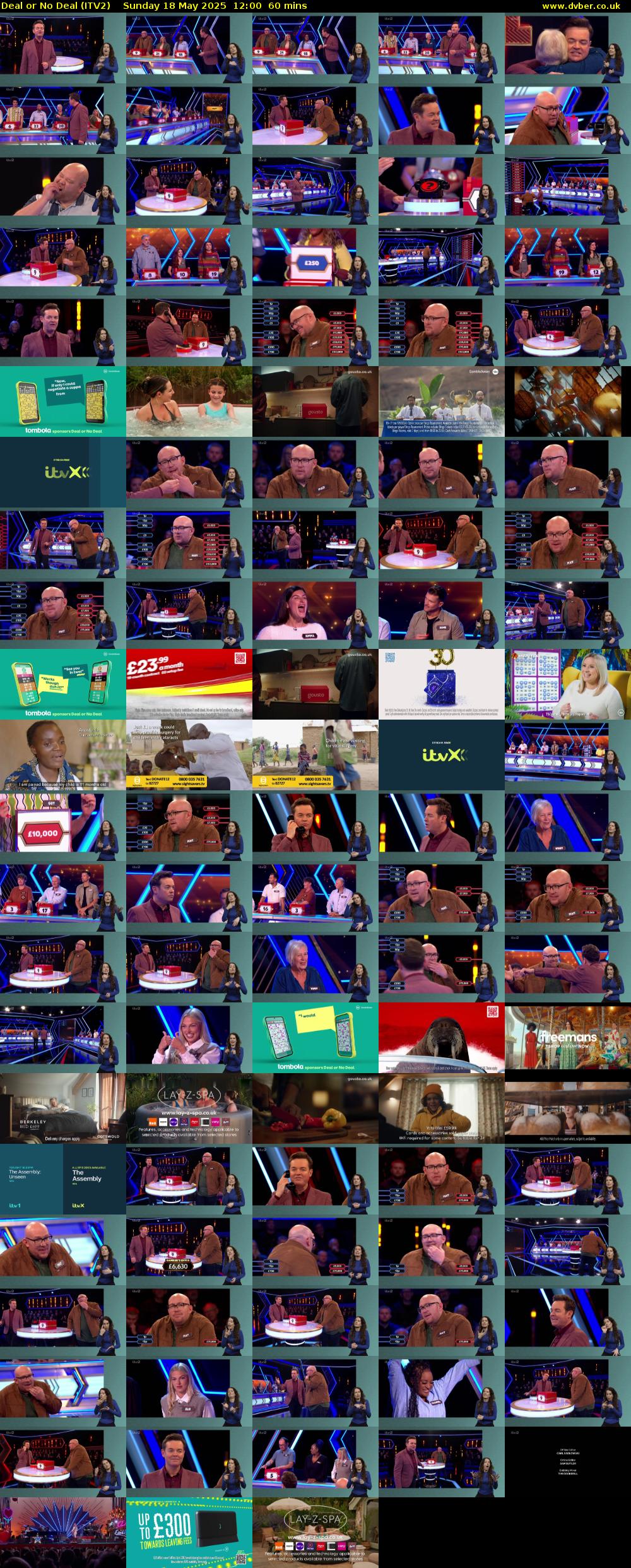 Deal or No Deal (ITV2) Sunday 18 May 2025 12:00 - 13:00