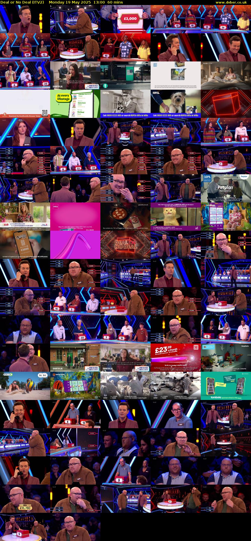 Deal or No Deal (ITV2) Monday 19 May 2025 13:00 - 14:00