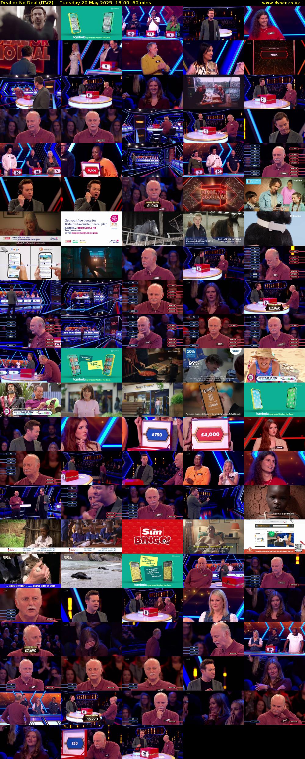 Deal or No Deal (ITV2) Tuesday 20 May 2025 13:00 - 14:00