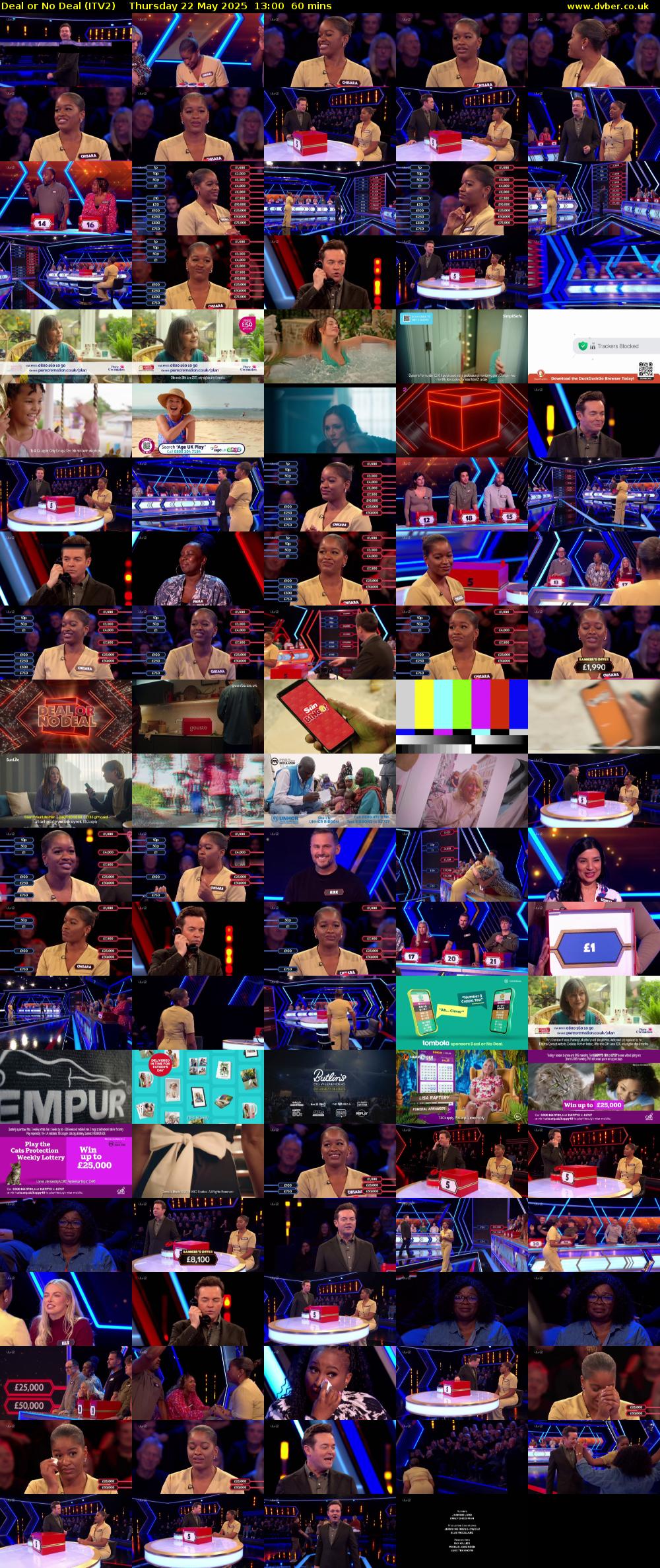 Deal or No Deal (ITV2) Thursday 22 May 2025 13:00 - 14:00
