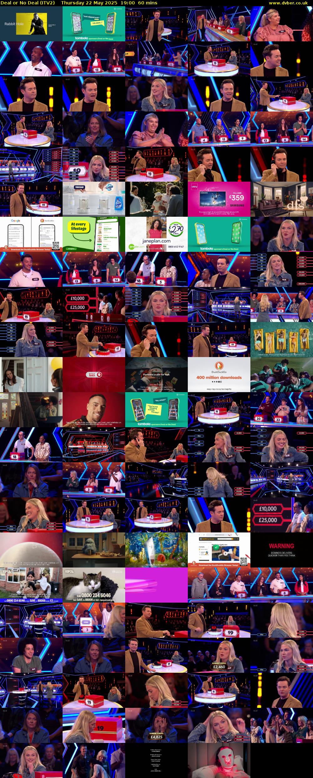 Deal or No Deal (ITV2) Thursday 22 May 2025 19:00 - 20:00