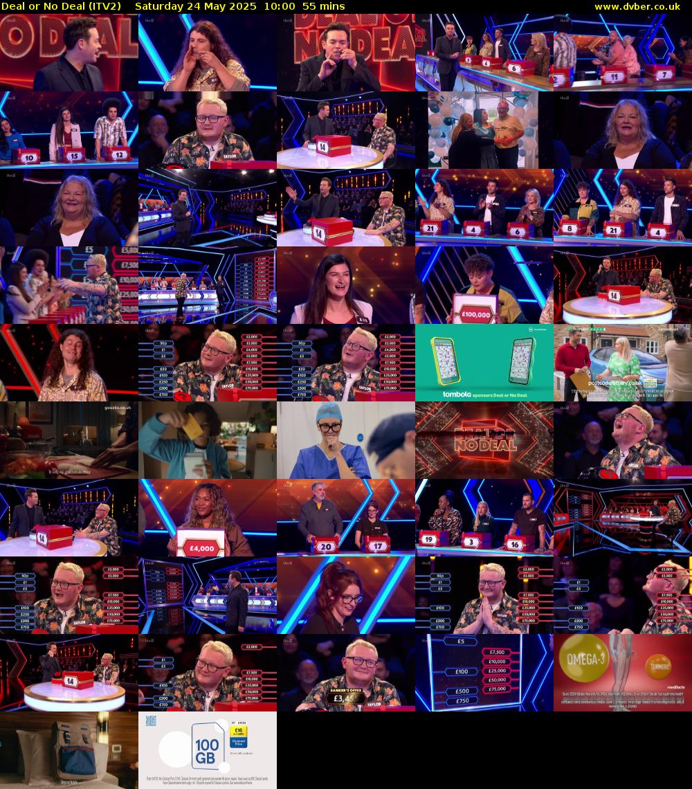 Deal or No Deal (ITV2) Saturday 24 May 2025 10:00 - 10:55