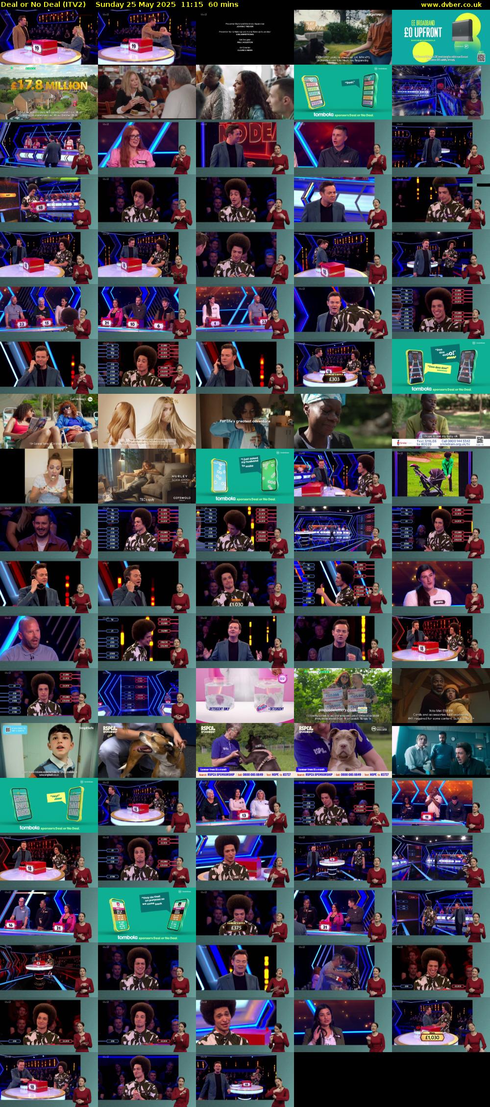Deal or No Deal (ITV2) Sunday 25 May 2025 11:15 - 12:15