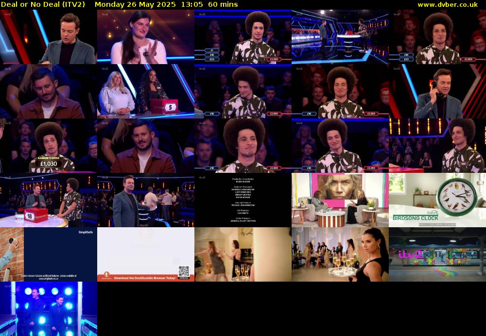 Deal or No Deal (ITV2) Monday 26 May 2025 13:05 - 14:05