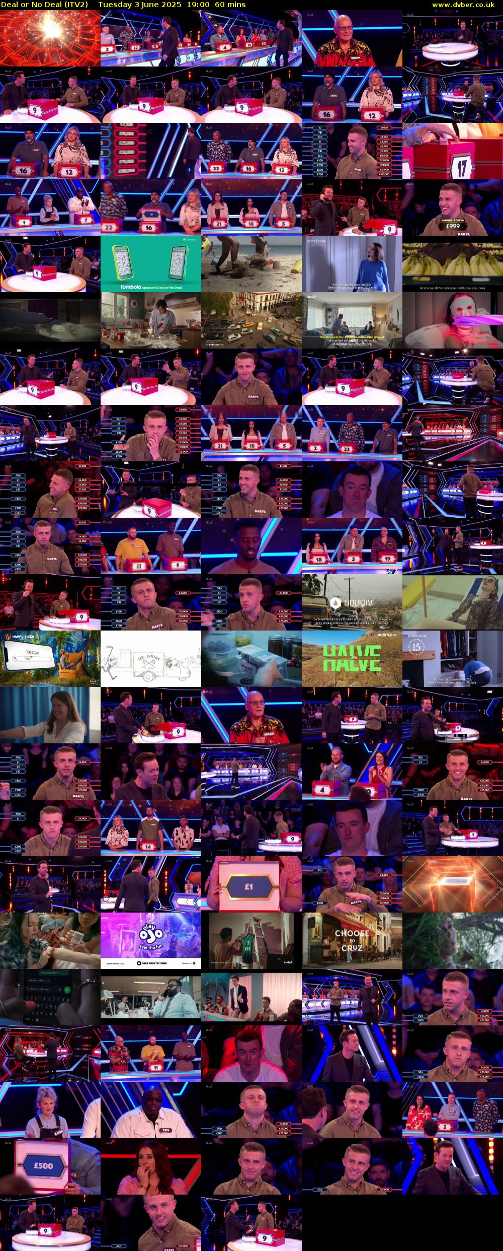 Deal or No Deal (ITV2) Tuesday 3 June 2025 19:00 - 20:00