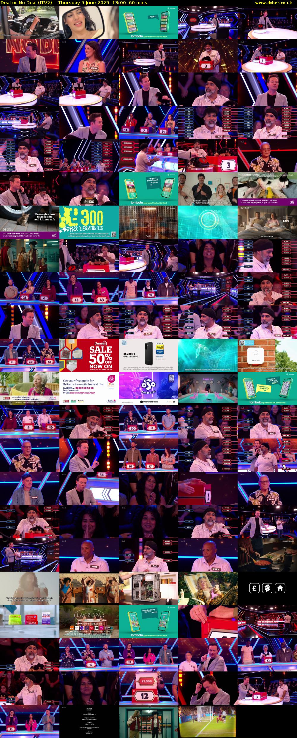 Deal or No Deal (ITV2) Thursday 5 June 2025 13:00 - 14:00