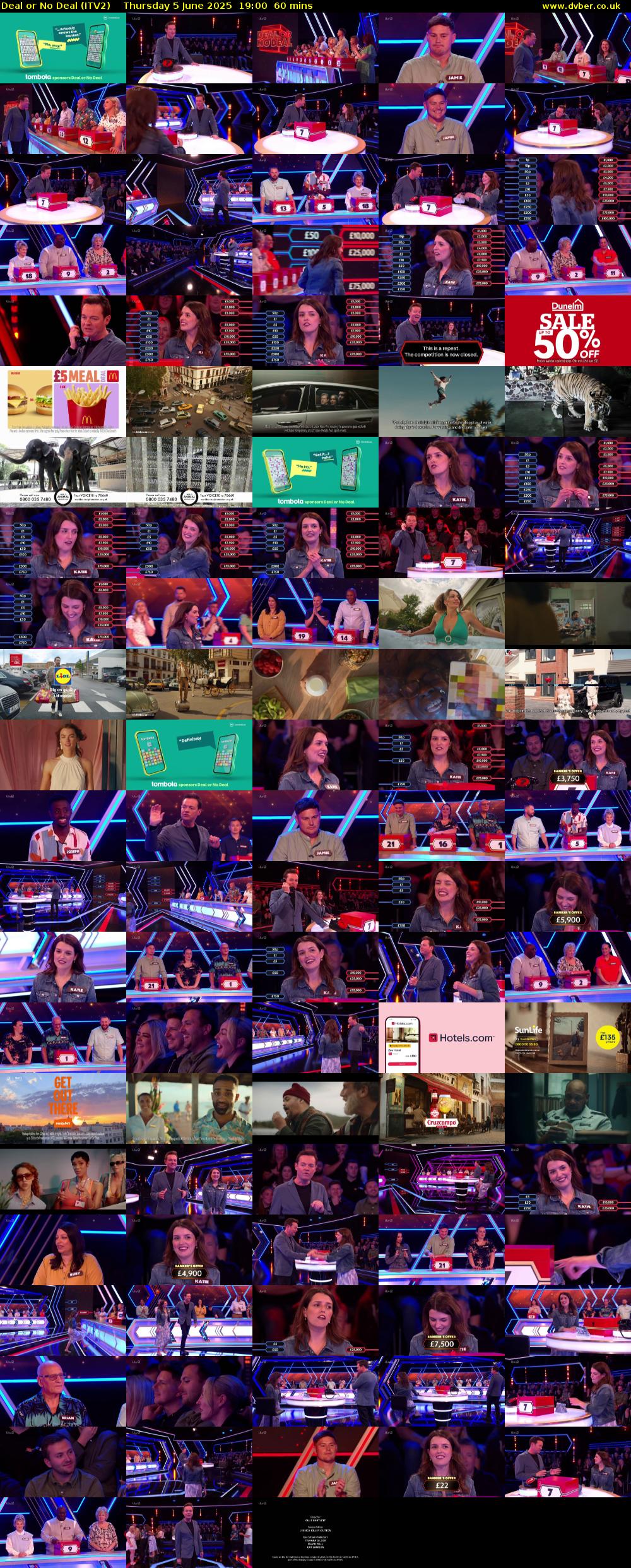 Deal or No Deal (ITV2) Thursday 5 June 2025 19:00 - 20:00