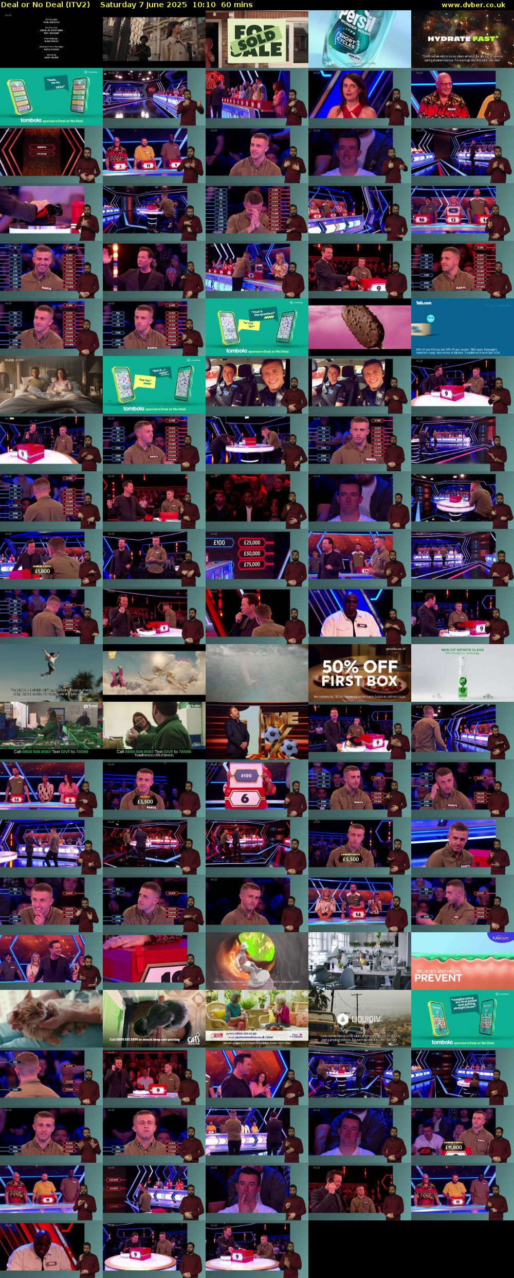 Deal or No Deal (ITV2) Saturday 7 June 2025 10:10 - 11:10