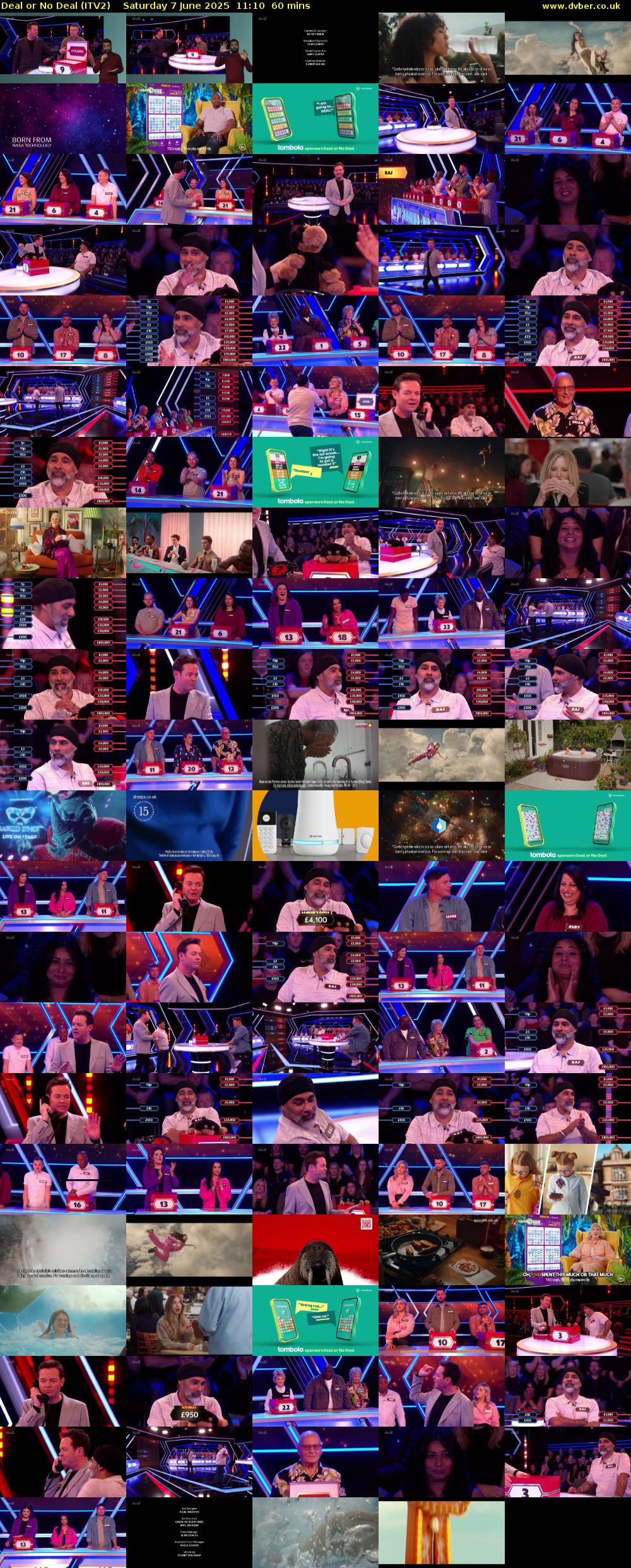 Deal or No Deal (ITV2) Saturday 7 June 2025 11:10 - 12:10