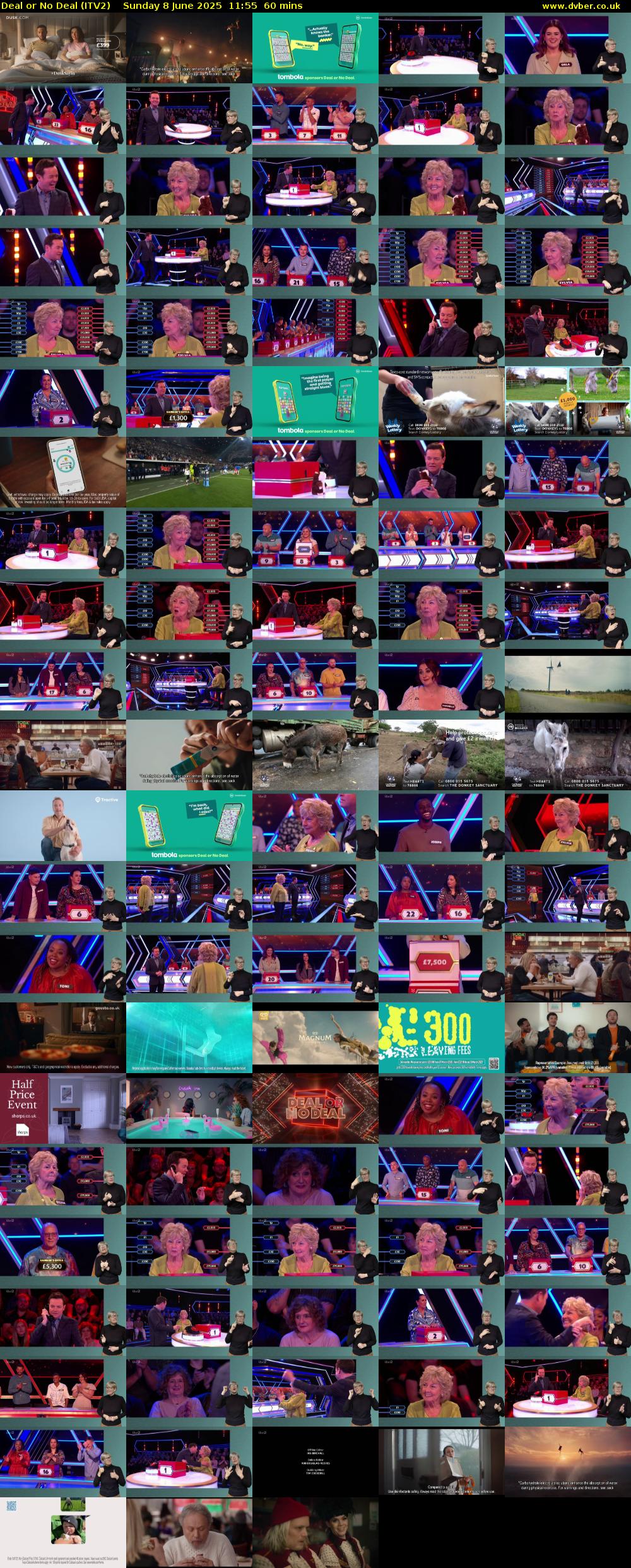 Deal or No Deal (ITV2) Sunday 8 June 2025 11:55 - 12:55