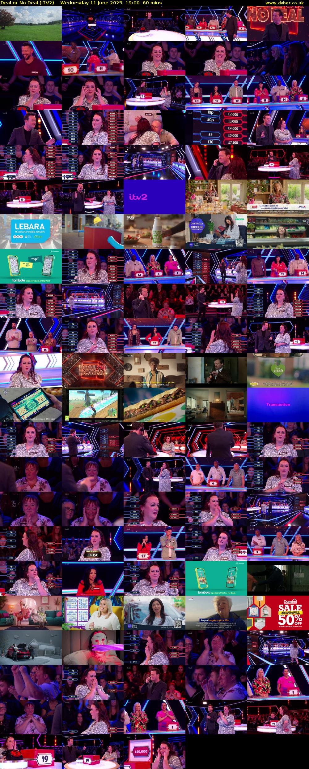Deal or No Deal (ITV2) Wednesday 11 June 2025 19:00 - 20:00
