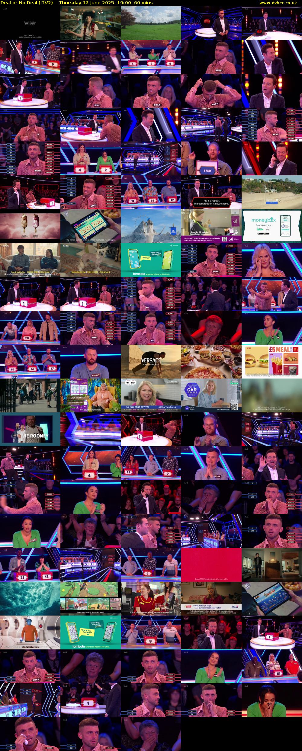 Deal or No Deal (ITV2) Thursday 12 June 2025 19:00 - 20:00