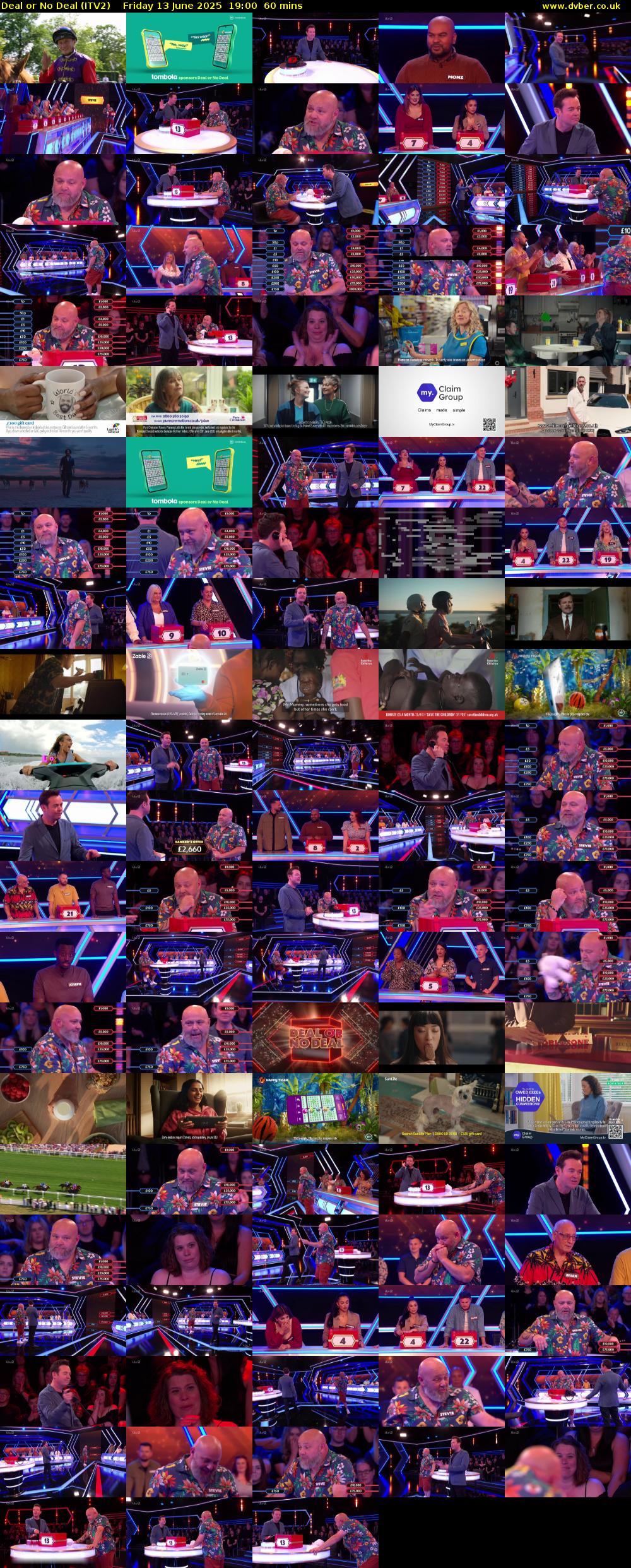 Deal or No Deal (ITV2) Friday 13 June 2025 19:00 - 20:00