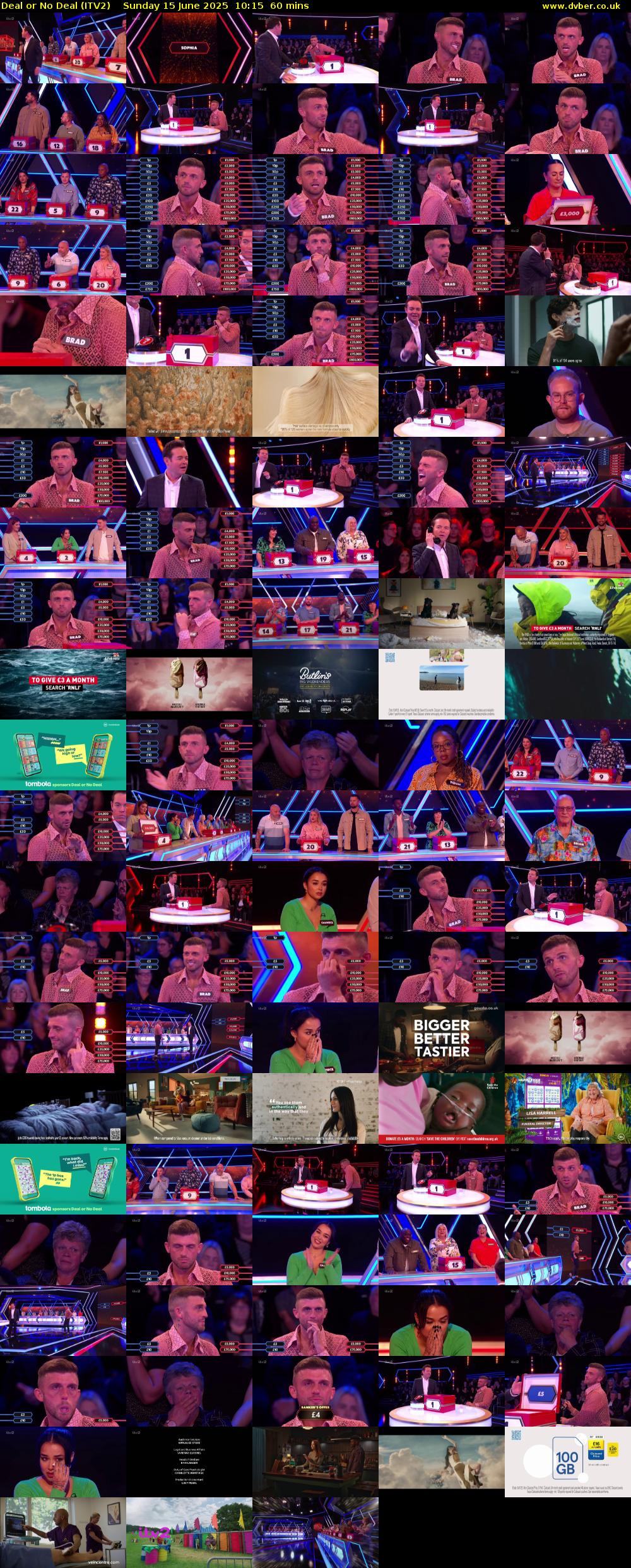 Deal or No Deal (ITV2) Sunday 15 June 2025 10:15 - 11:15