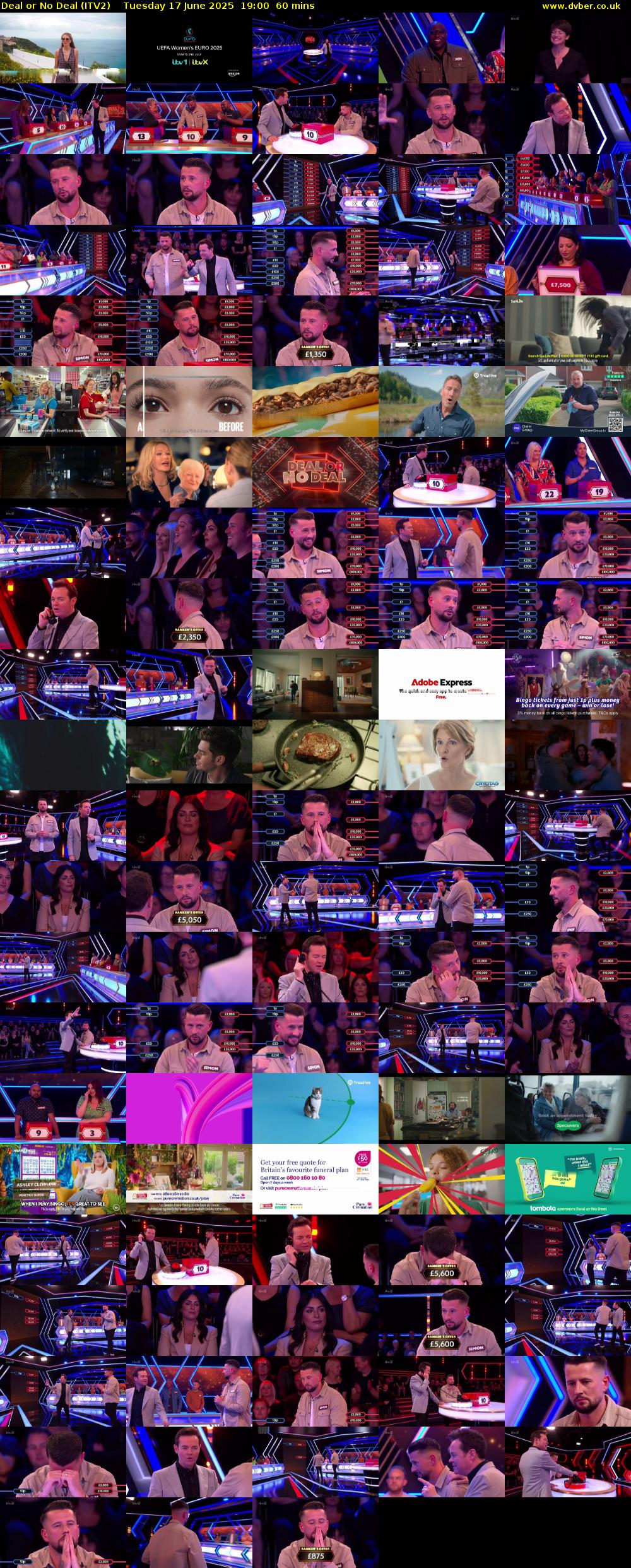 Deal or No Deal (ITV2) Tuesday 17 June 2025 19:00 - 20:00