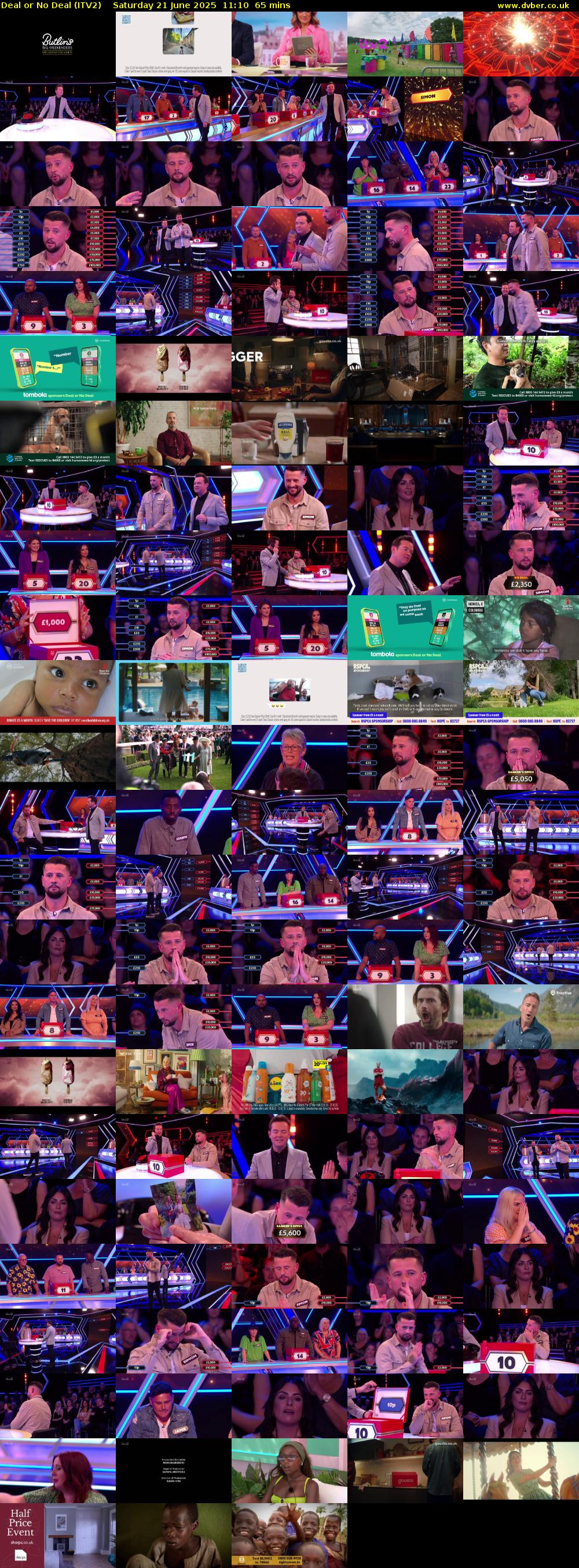 Deal or No Deal (ITV2) Saturday 21 June 2025 11:10 - 12:15
