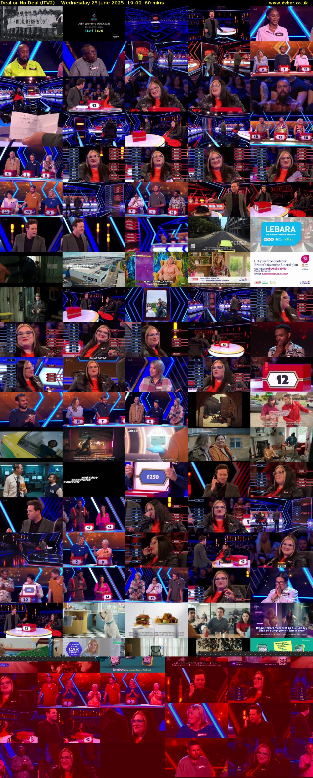 Deal or No Deal (ITV2) Wednesday 25 June 2025 19:00 - 20:00