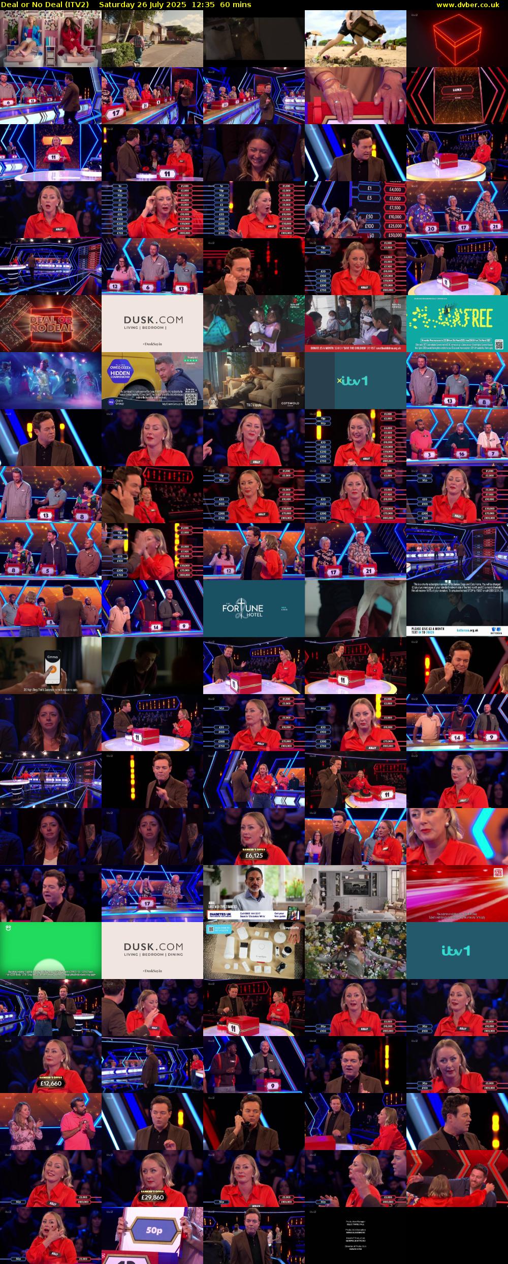 Deal or No Deal (ITV2) Saturday 26 July 2025 12:35 - 13:35