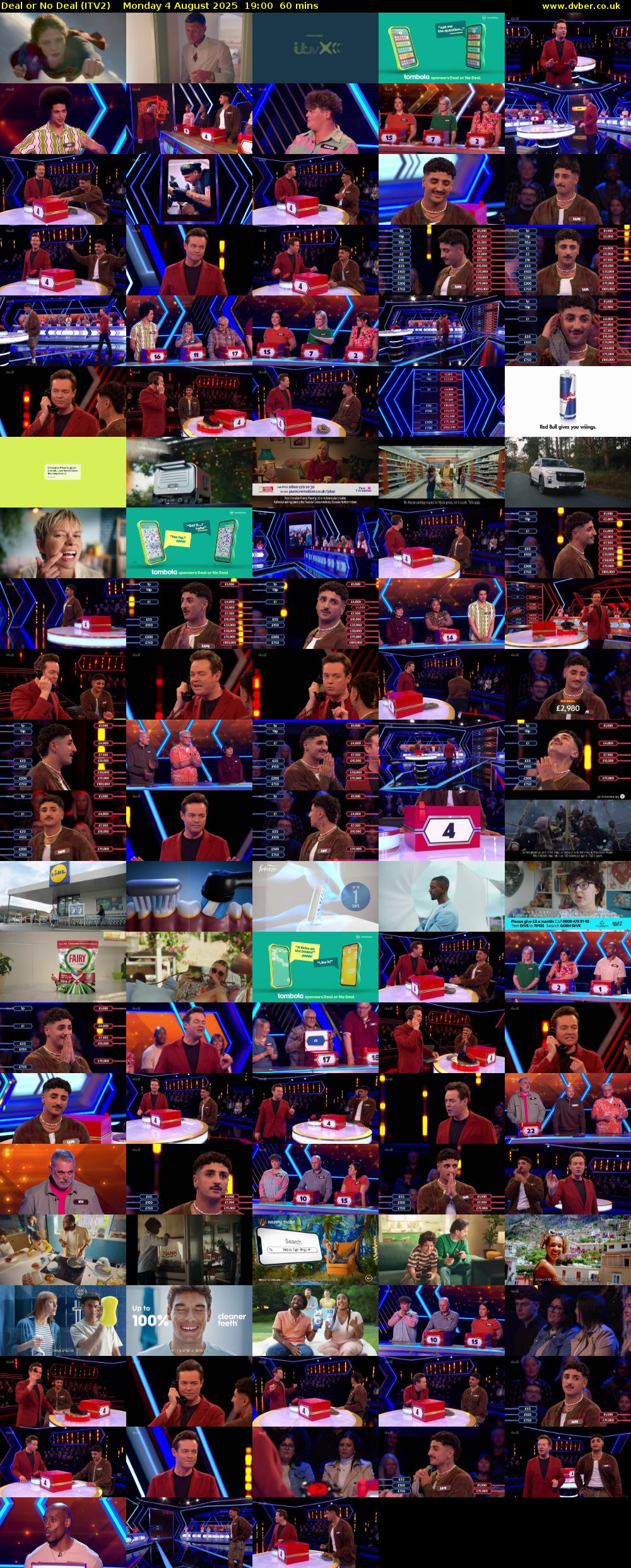 Deal or No Deal (ITV2) Monday 4 August 2025 19:00 - 20:00
