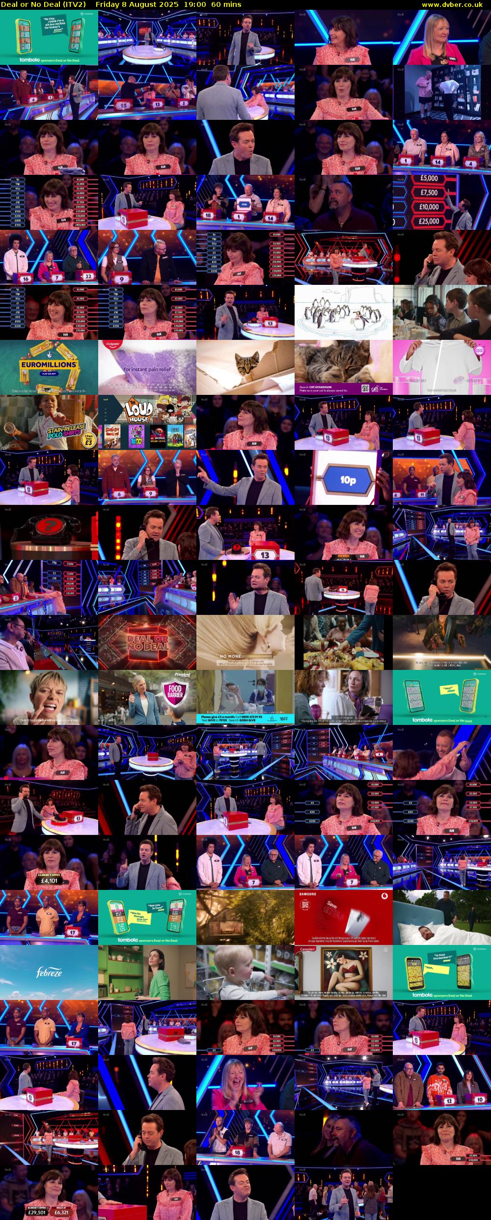 Deal or No Deal (ITV2) Friday 8 August 2025 19:00 - 20:00