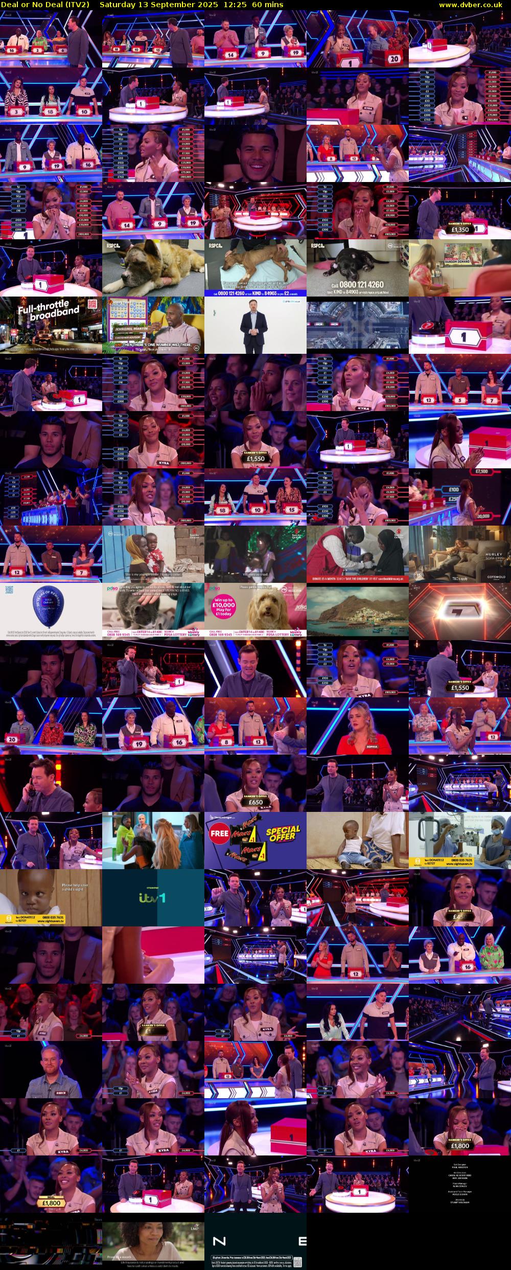 Deal or No Deal (ITV2) Saturday 13 September 2025 12:25 - 13:25