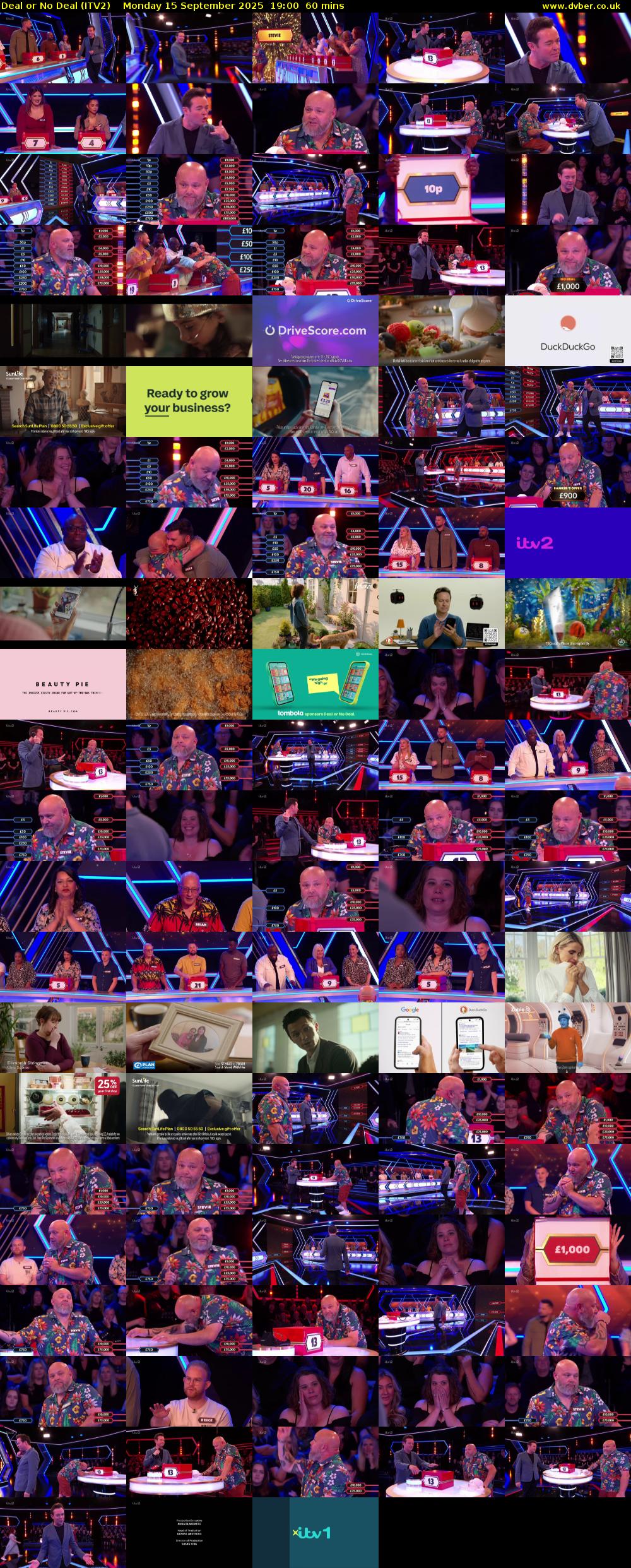 Deal or No Deal (ITV2) Monday 15 September 2025 19:00 - 20:00