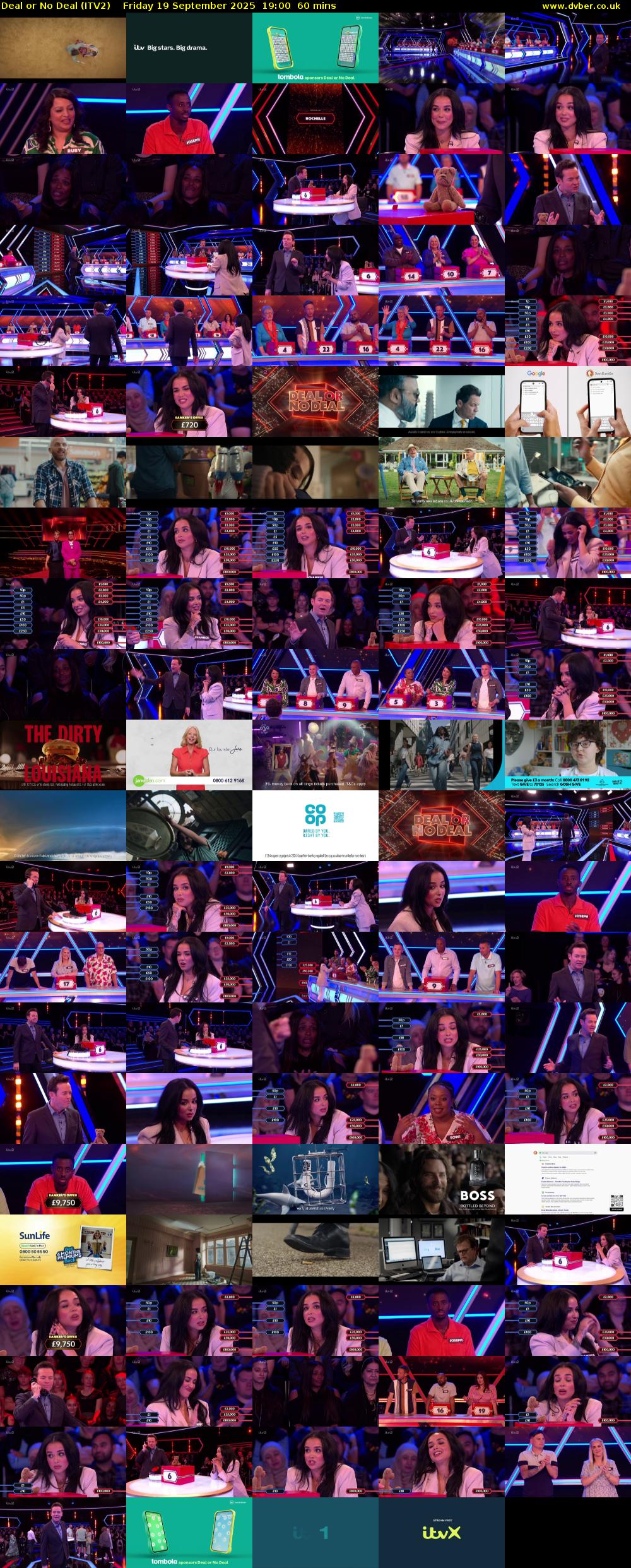 Deal or No Deal (ITV2) Friday 19 September 2025 19:00 - 20:00