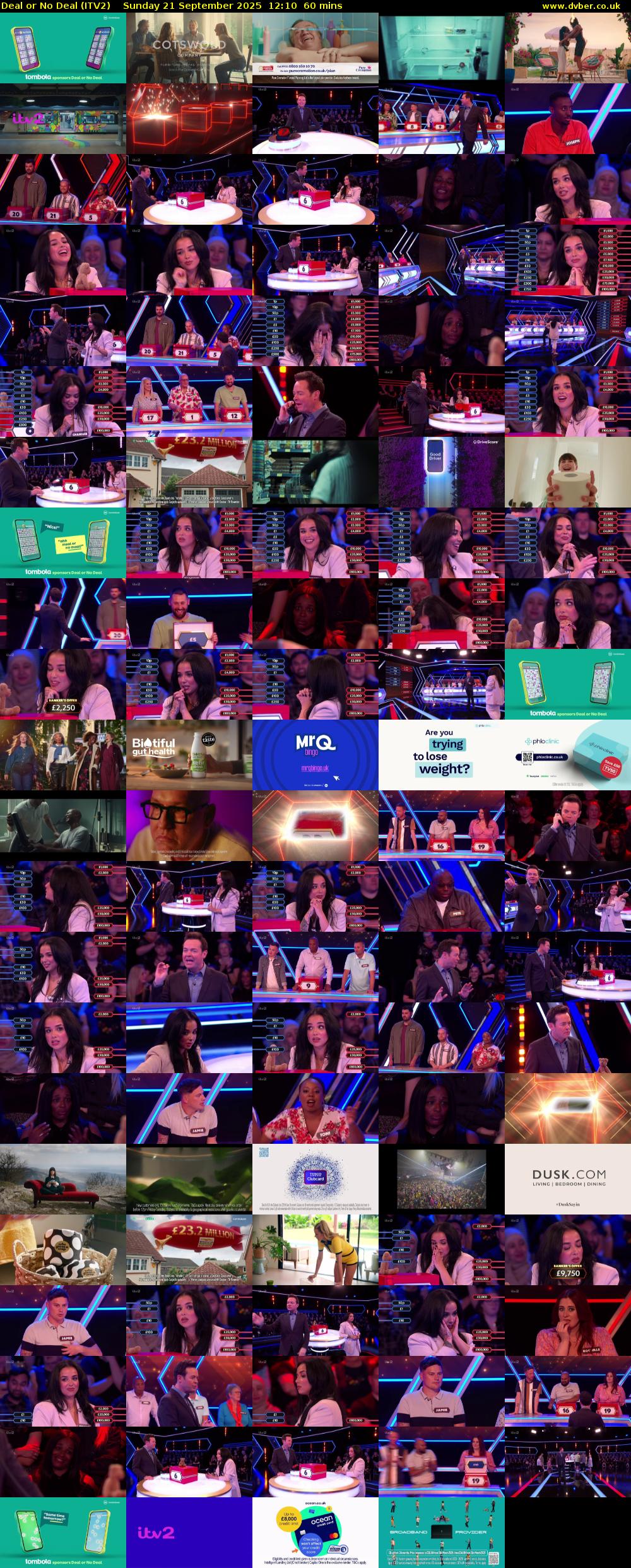 Deal or No Deal (ITV2) Sunday 21 September 2025 12:10 - 13:10