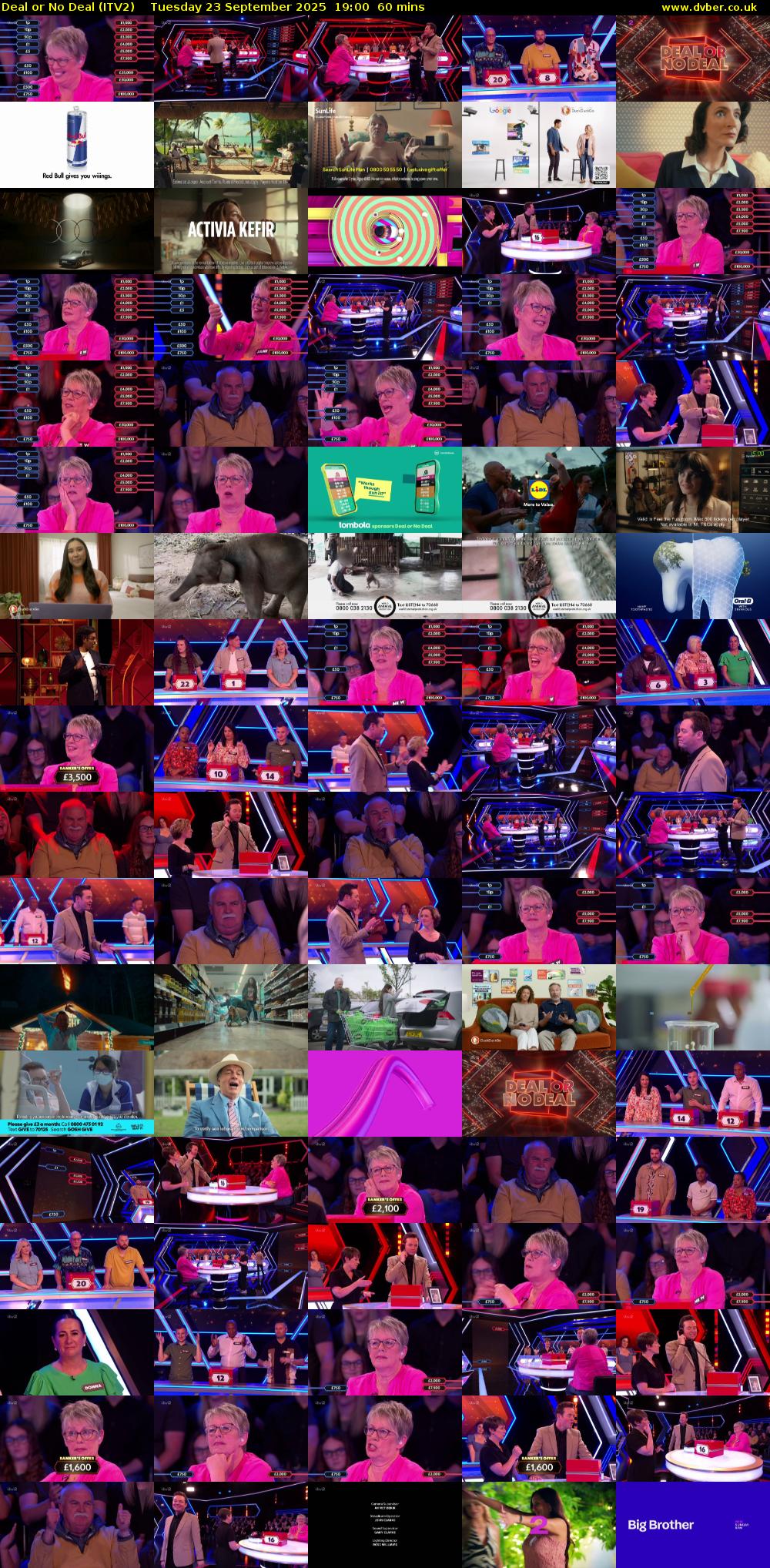 Deal or No Deal (ITV2) Tuesday 23 September 2025 19:00 - 20:00