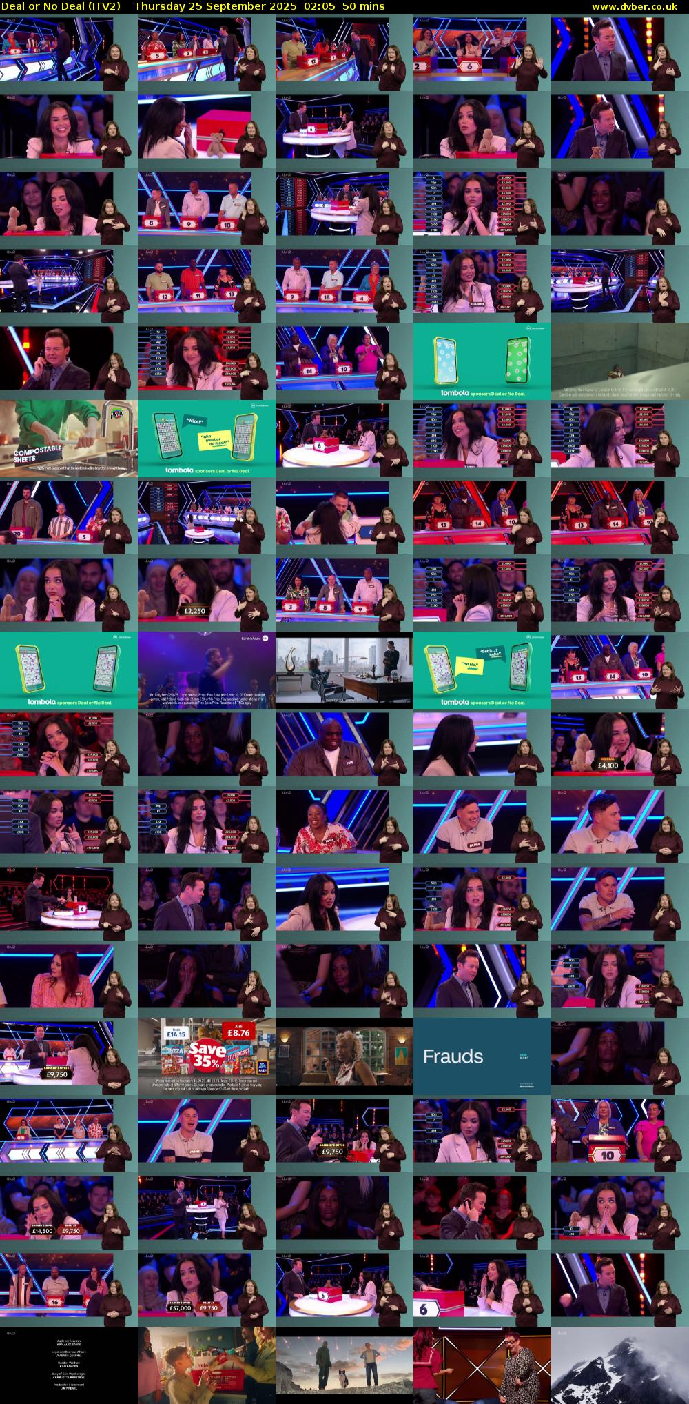 Deal or No Deal (ITV2) Thursday 25 September 2025 02:05 - 02:55