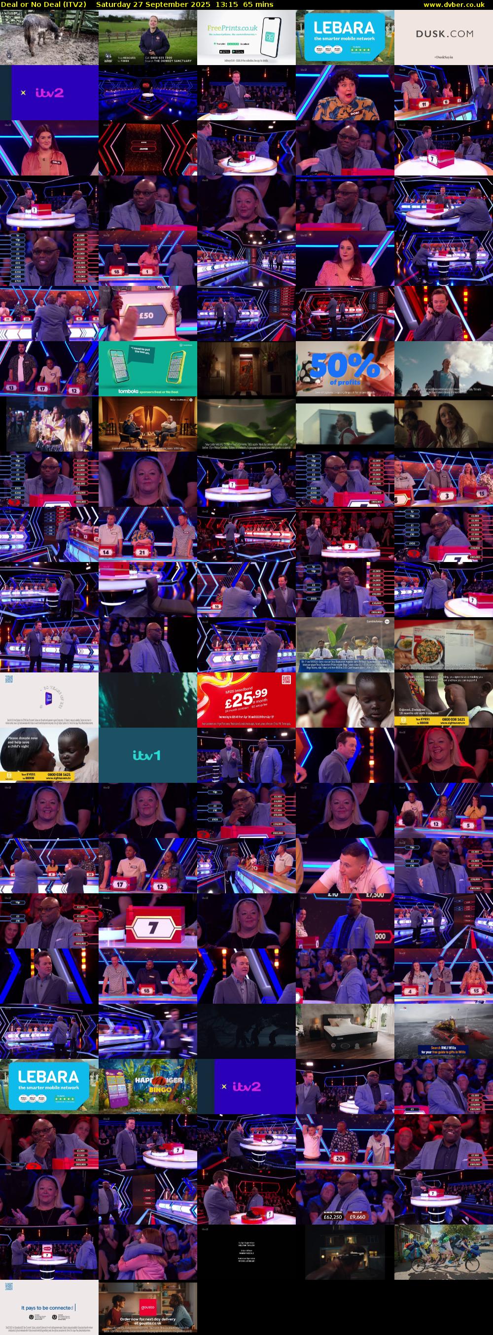 Deal or No Deal (ITV2) Saturday 27 September 2025 13:15 - 14:20