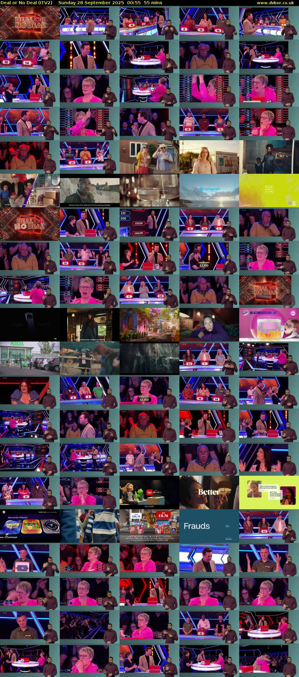 Deal or No Deal (ITV2) Sunday 28 September 2025 00:55 - 01:50