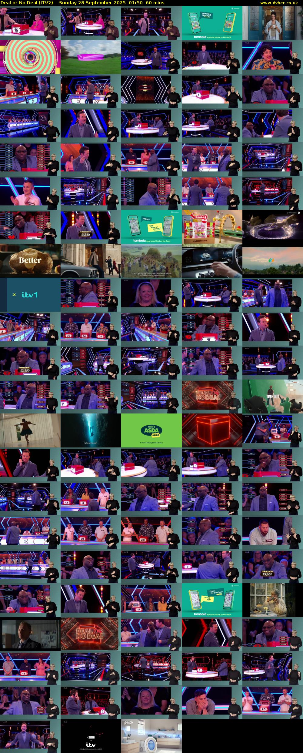 Deal or No Deal (ITV2) Sunday 28 September 2025 01:50 - 02:50