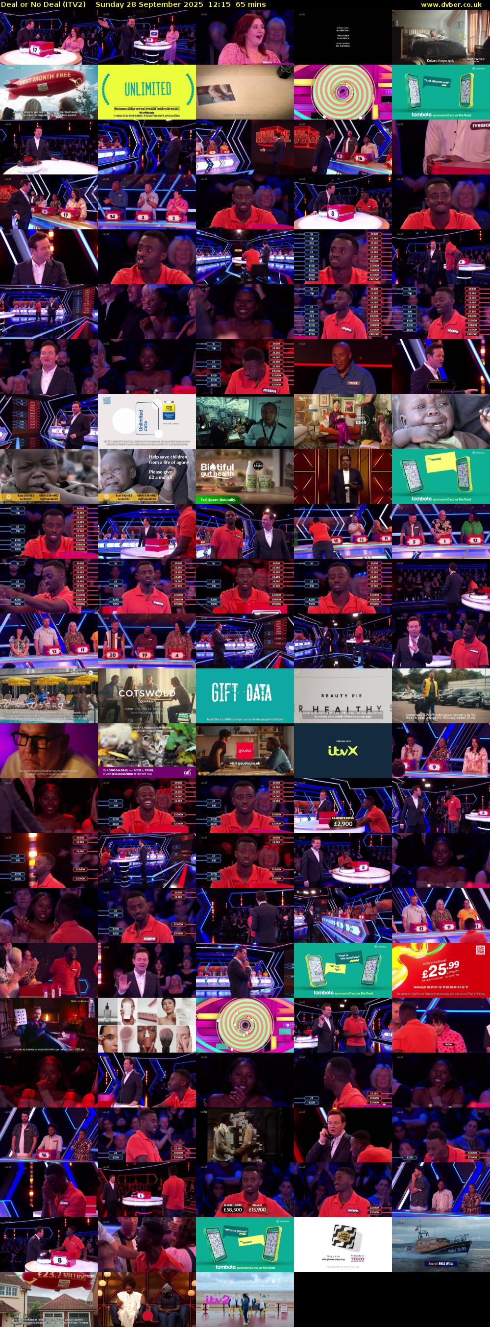 Deal or No Deal (ITV2) Sunday 28 September 2025 12:15 - 13:20