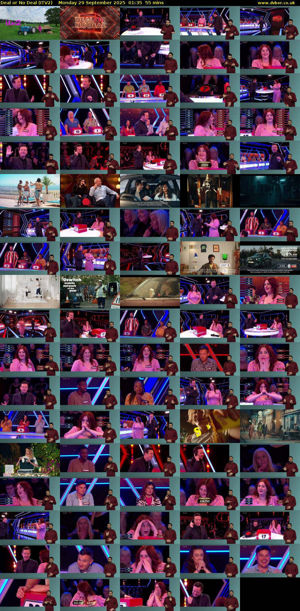 Deal or No Deal (ITV2) Monday 29 September 2025 01:35 - 02:30