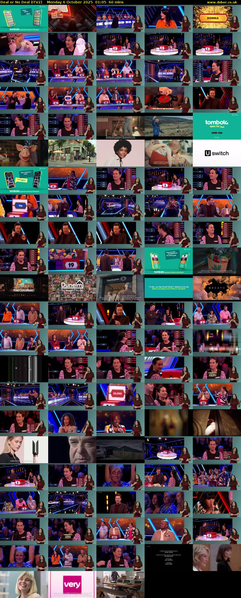 Deal or No Deal (ITV2) Monday 6 October 2025 01:05 - 02:05