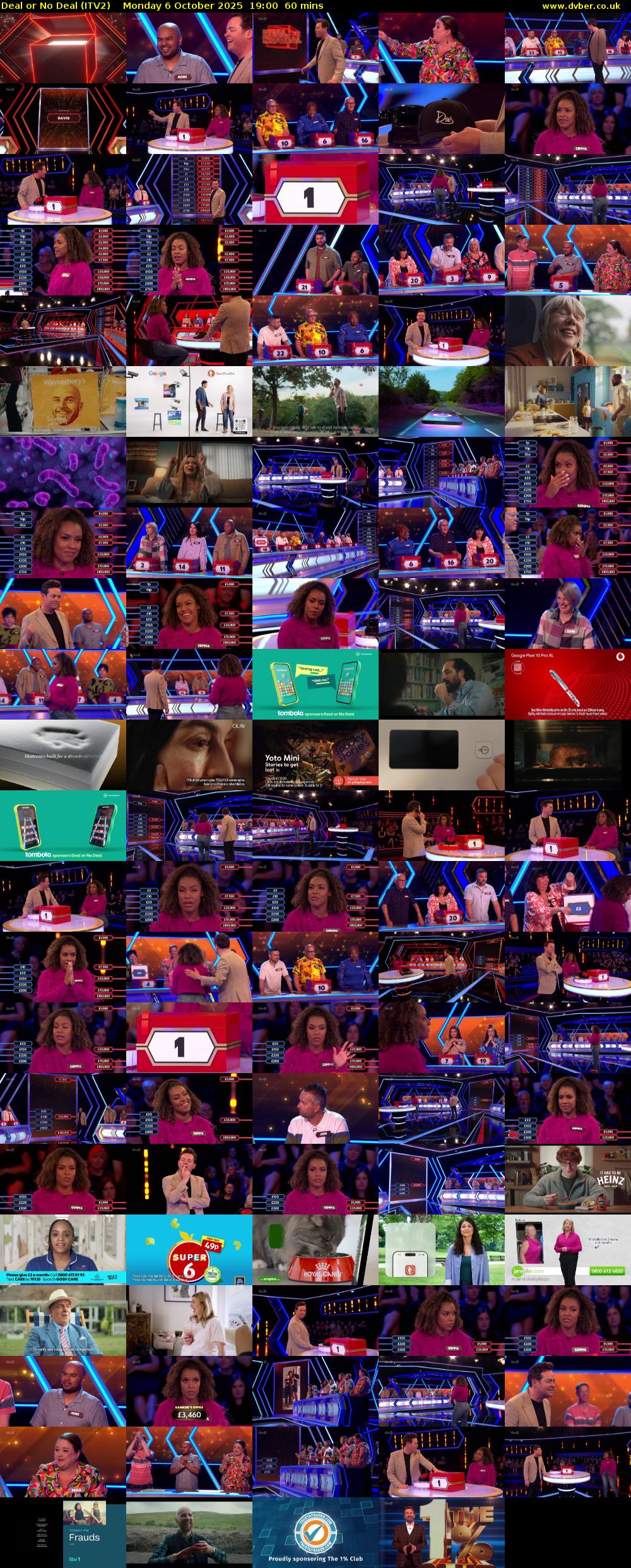 Deal or No Deal (ITV2) Monday 6 October 2025 19:00 - 20:00