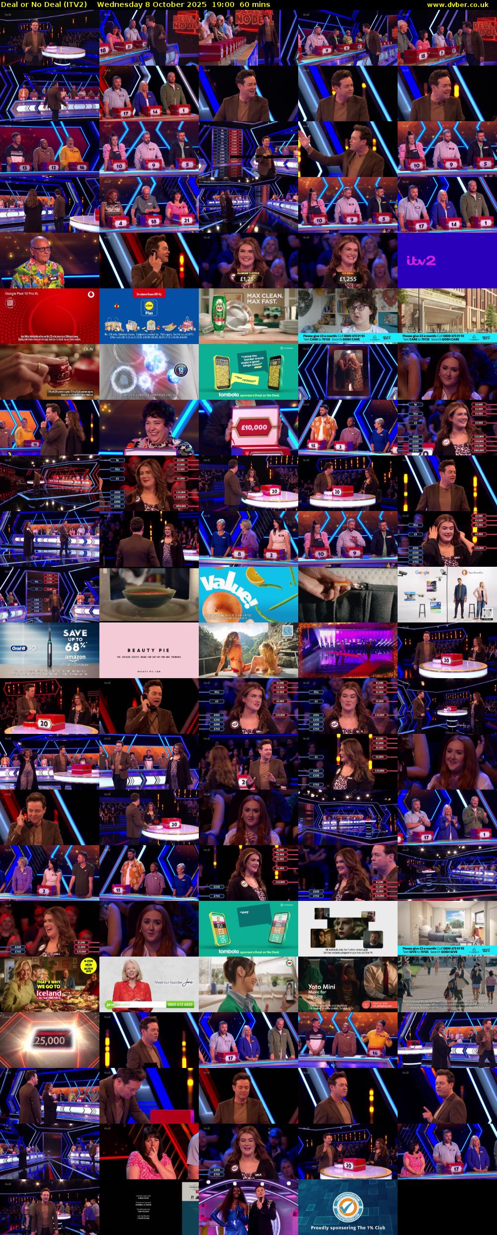 Deal or No Deal (ITV2) Wednesday 8 October 2025 19:00 - 20:00