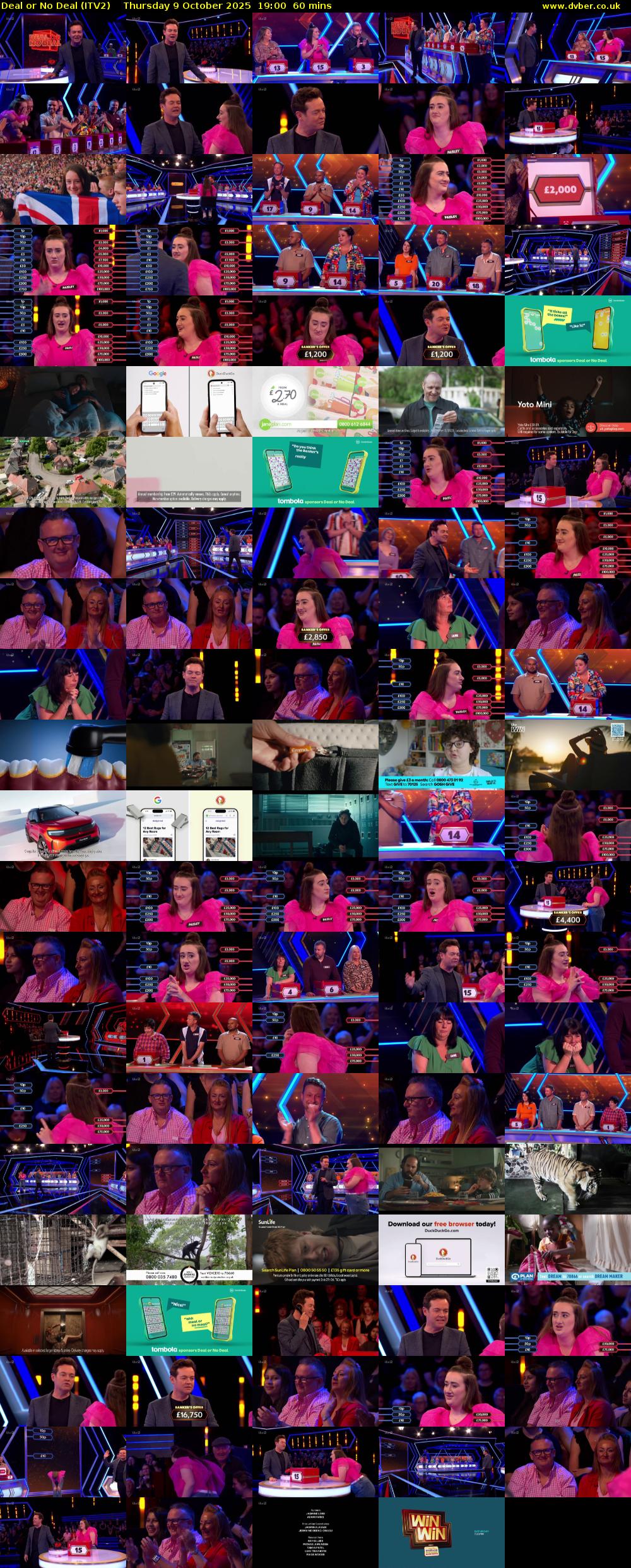 Deal or No Deal (ITV2) Thursday 9 October 2025 19:00 - 20:00